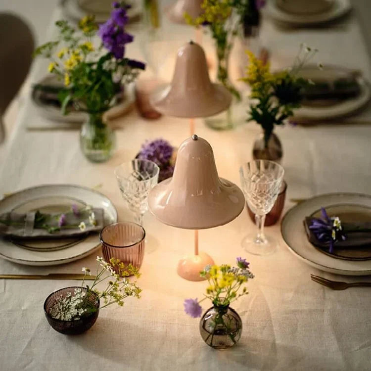 Modern Bell Table Lamp Metallic Dark Green Shade - Product detail 5