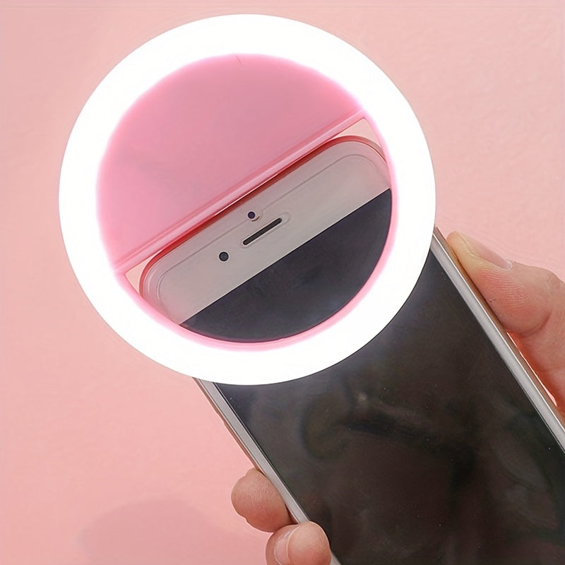 LED Ring Light  Portable USB Rechargeable Selfie Illumination - Detailed view