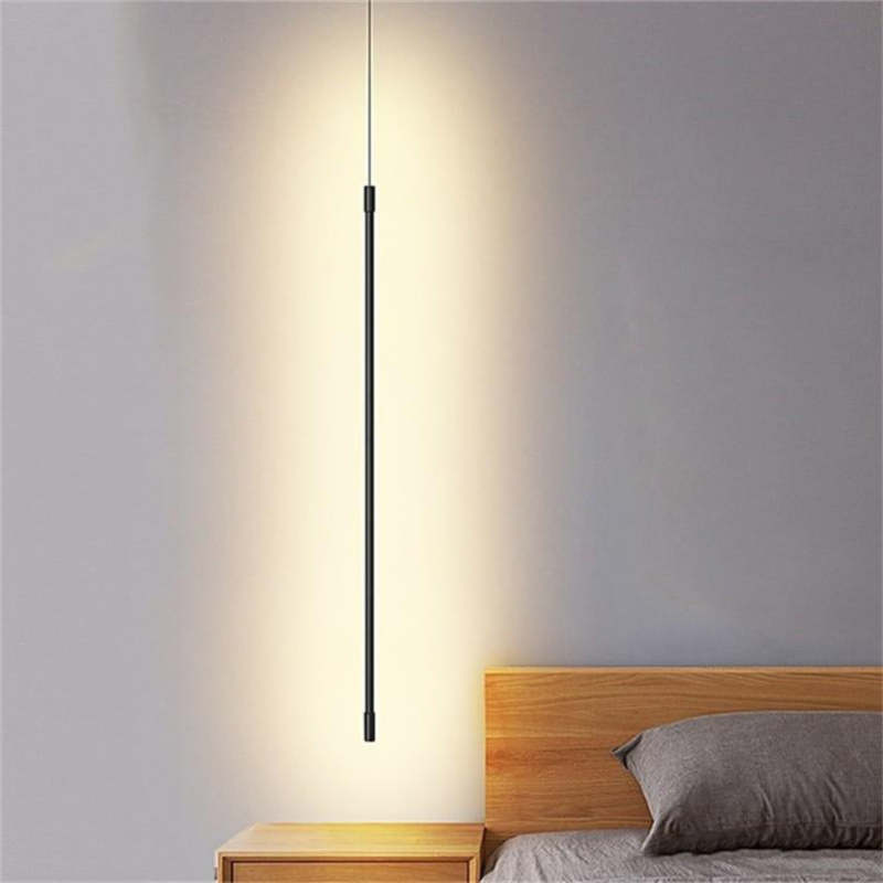 Modern LED Pendant Light Linear Beam Black Design - Product detail 7