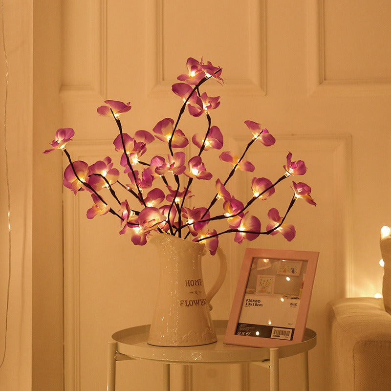 LED Cherry Blossom Branch Light  Warm White Floral Illumination - Detailed view