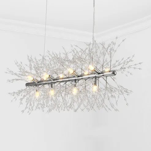 Crystal Snowflake Chandelier Gold Linear Suspension Light - Product detail 9