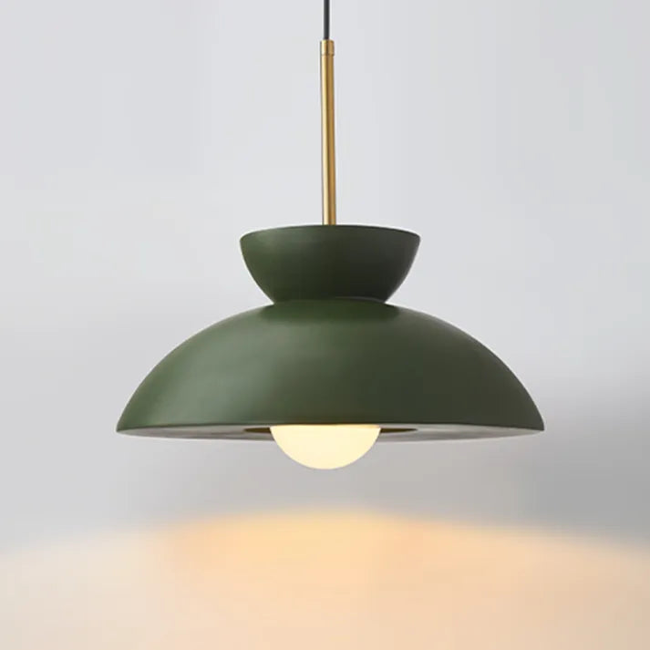 Modern Dome Pendant Light Green Metal Scandinavian Design - Product detail 16