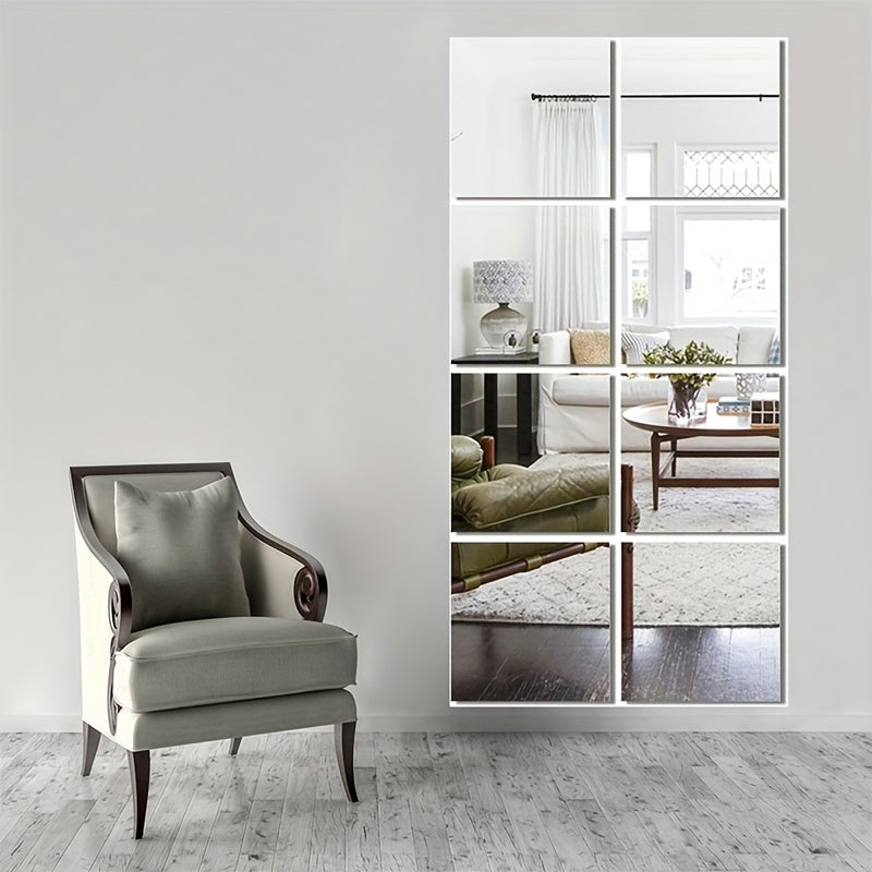 Modern Mirror Tiles Self-Adhesive Acrylic Square Set - Product detail 6