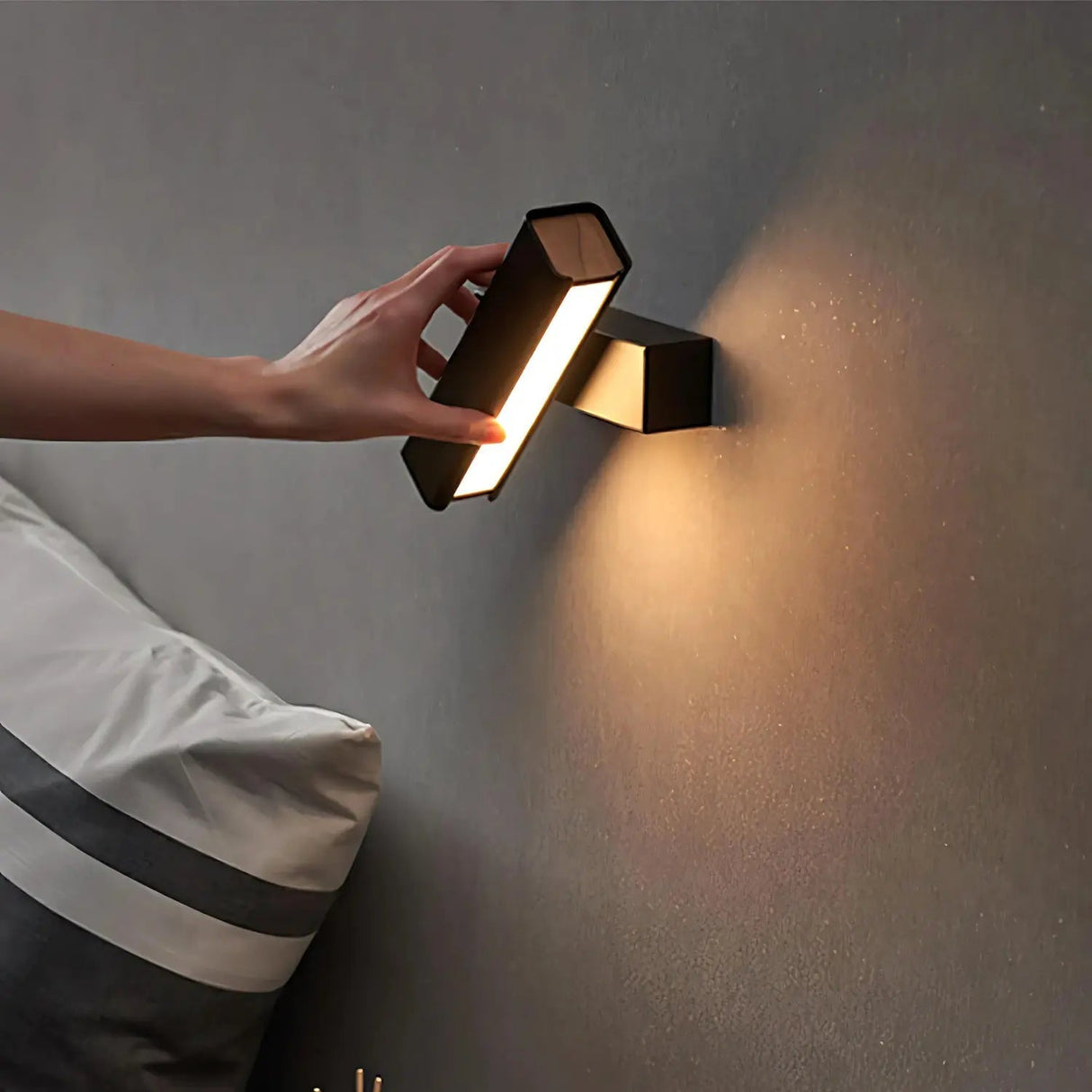 Modern LED Wall Light Adjustable Black Metal Sconce - Product example