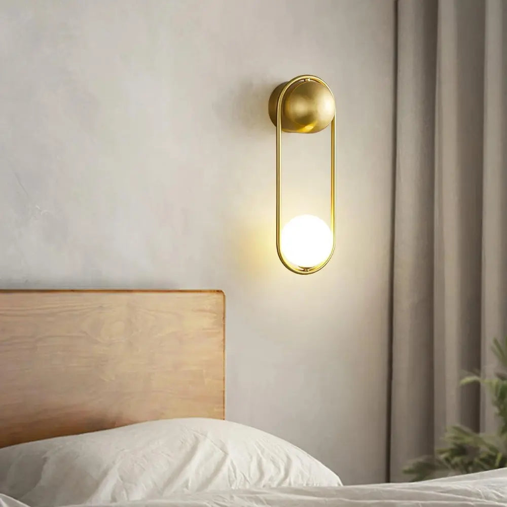Modern Wall Sconce Geometric Brass Frame - Product detail 9
