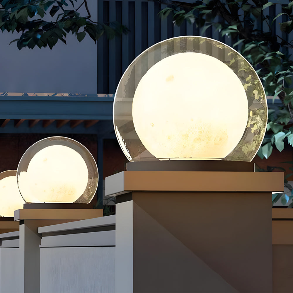 Modern Outdoor Solar Light Dual-Layer Moonlight Globe Design - Product example