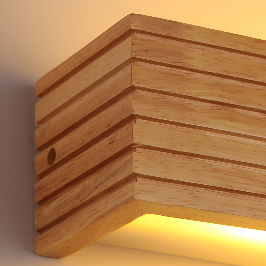 Nordic Wall Light Wooden LED Linear Sconce - Product detail 4