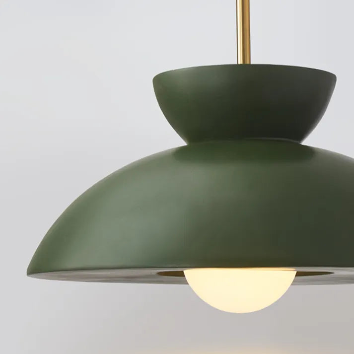 Modern Dome Pendant Light Green Metal Scandinavian Design - Product detail 15