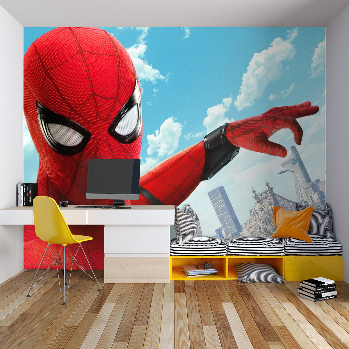 Superhero Mural Wallpaper | Spider-Man Urban Adventure