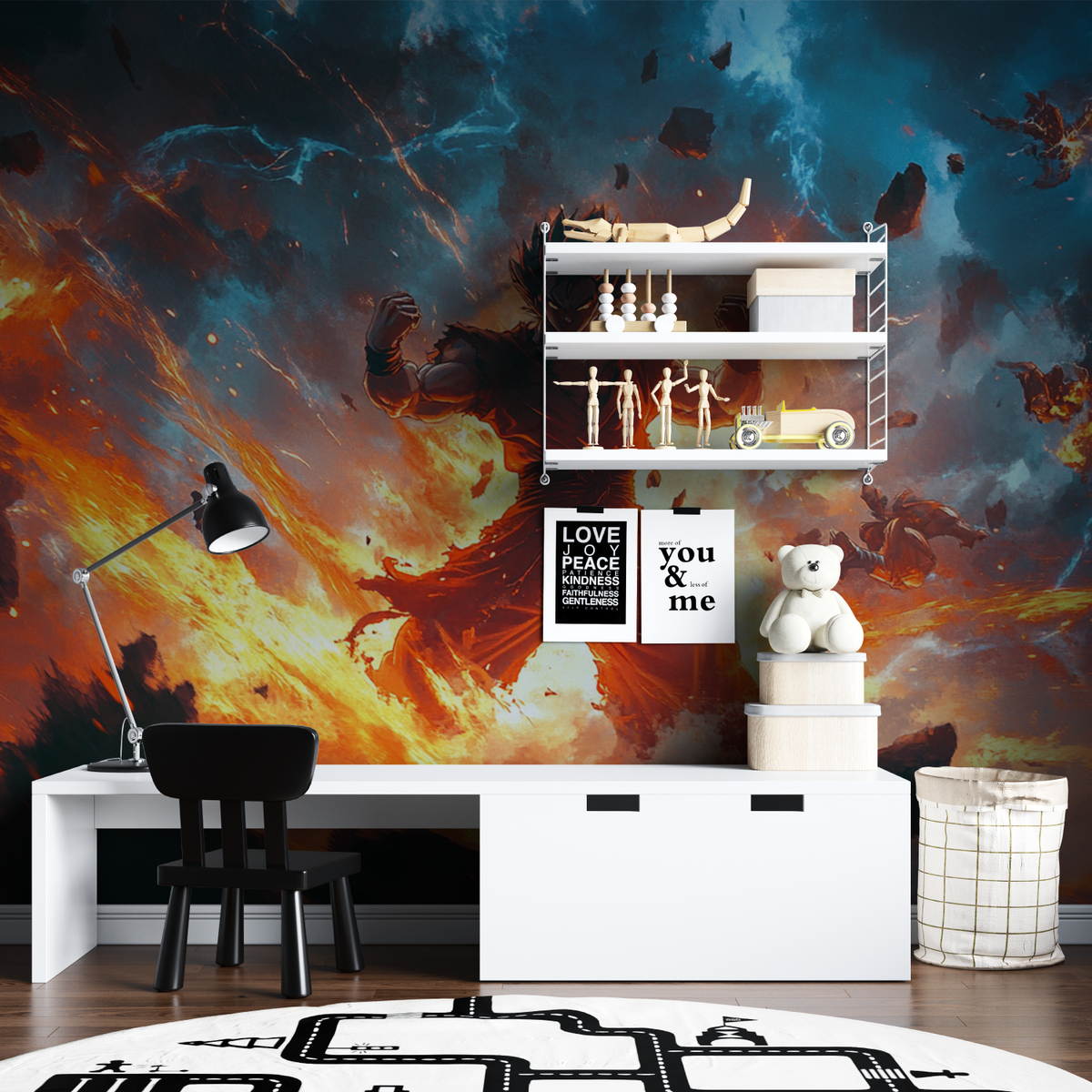 Anime Mural Wallpaper | Epic Space Battle Scene