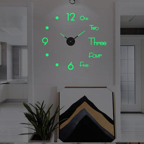 Modern Wall Clock  3D Floating Numbers Design - Product detail 10