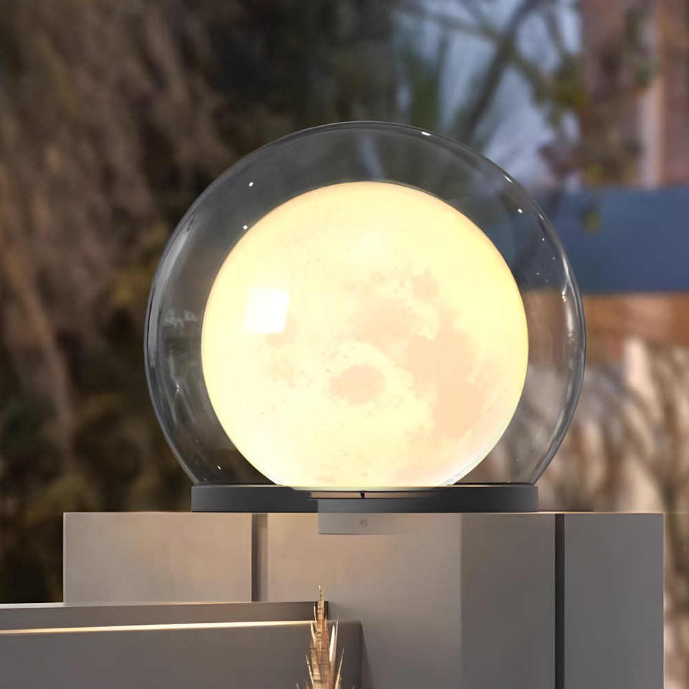 Modern Outdoor Solar Light Dual-Layer Moonlight Globe Design - Product showcase