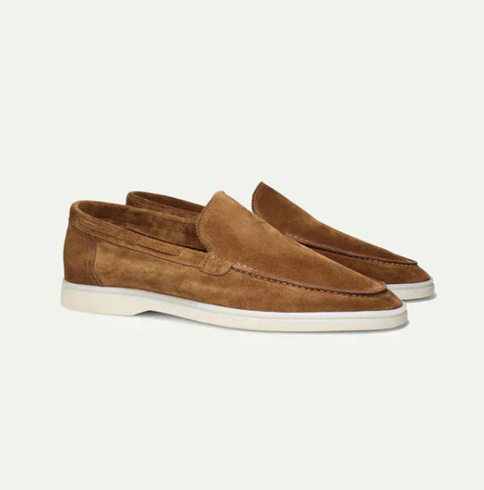 Classic Mens Suede Loafers  Dove Grey Slip-On Design - Product detail 10