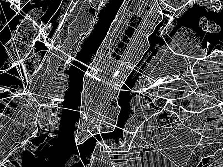 Stadtplan Tapete | Modernes Schwarz-Weiß-Stadt-Design