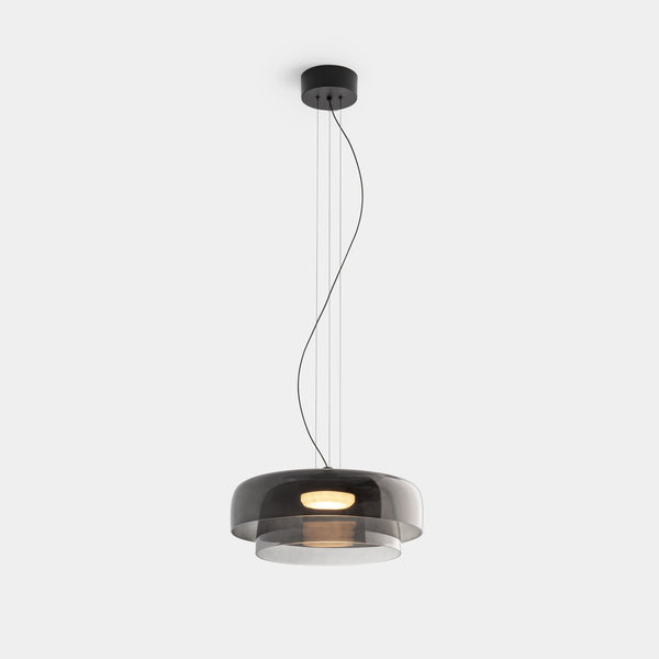 Nordic Glass Pendant Light Layered Green Shade Design - Product detail 7