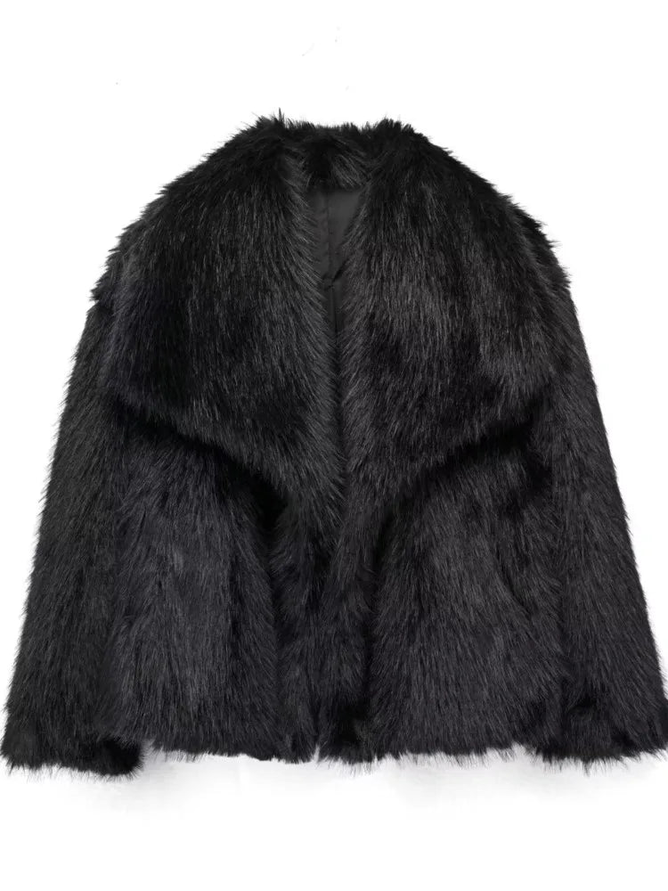 Luxury Faux Fur Jacket Eco-Friendly Vegan Design - Product detail 6