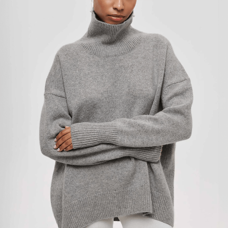Luxe Turtleneck Sweater Soft Knit Ribbed Design - Product detail 8