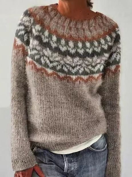 Nordic Winter Sweater  Fair Isle Yoke Pattern - Product example