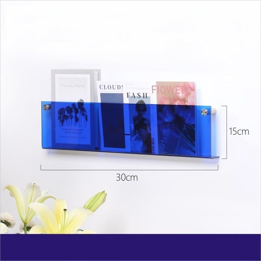 Acrylic Wall Magazine Rack Modern Floating Display Holder - Product detail 22