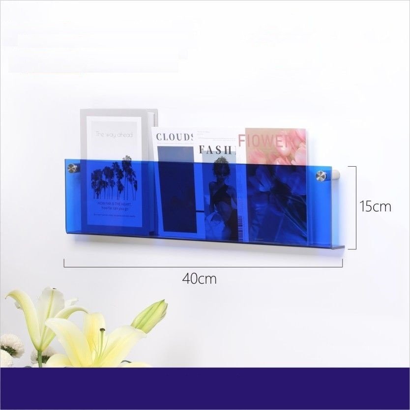 Acrylic Wall Magazine Rack Modern Floating Display Holder - Product detail 32