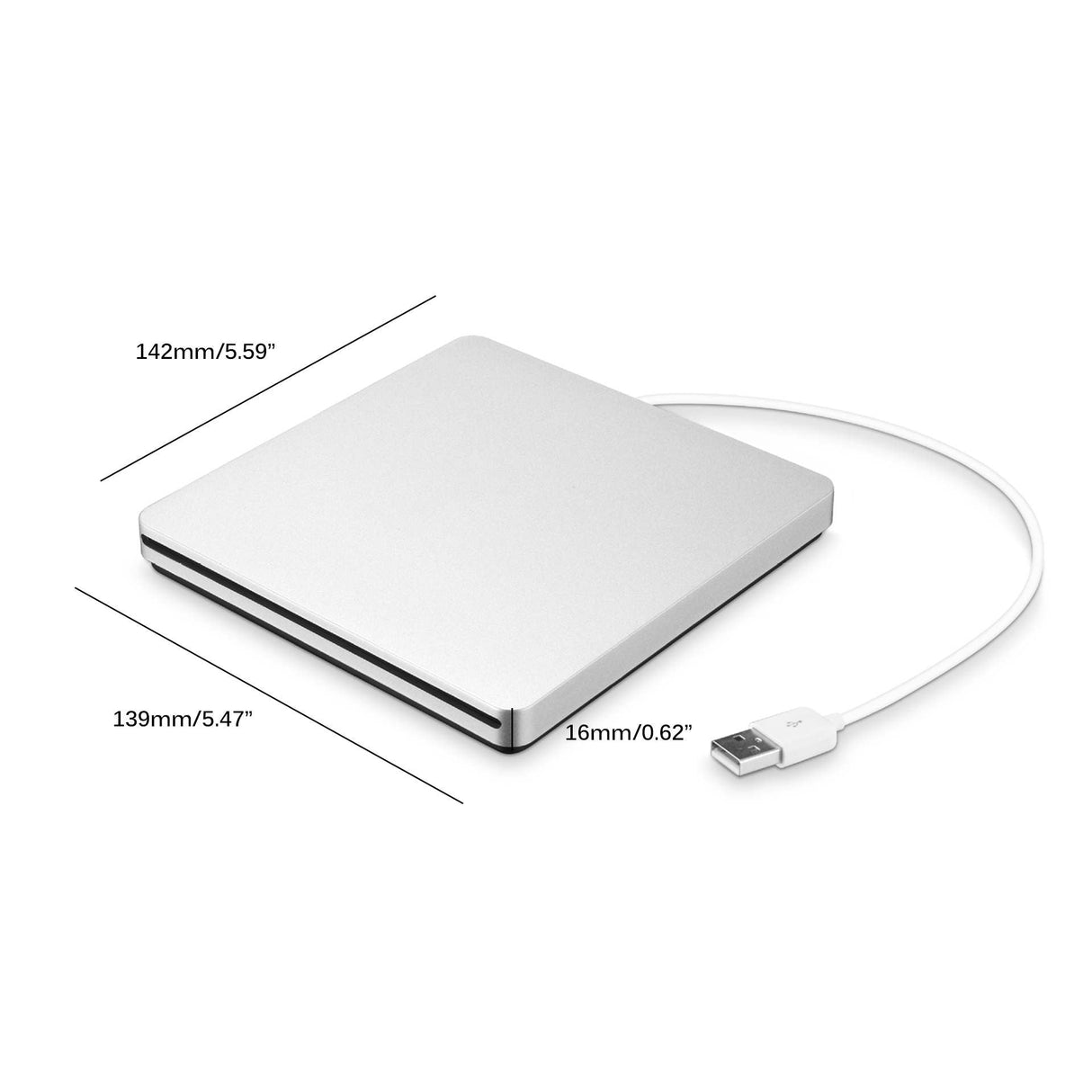 USB External DVD Drive Portable Slot Loading CD Writer - Product detail 4