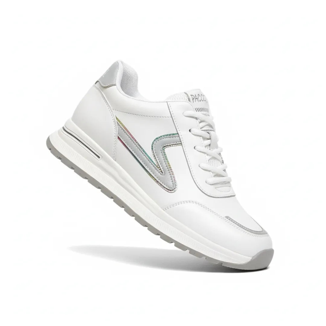 Womens White Sneakers Lightweight Microfiber Athletic Shoes - Product detail 6
