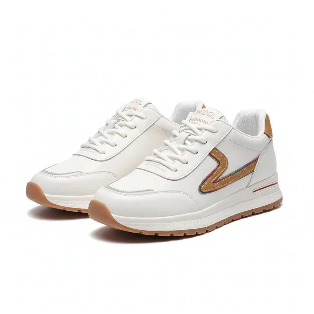 Womens White Sneakers Lightweight Microfiber Athletic Shoes - Product detail 9