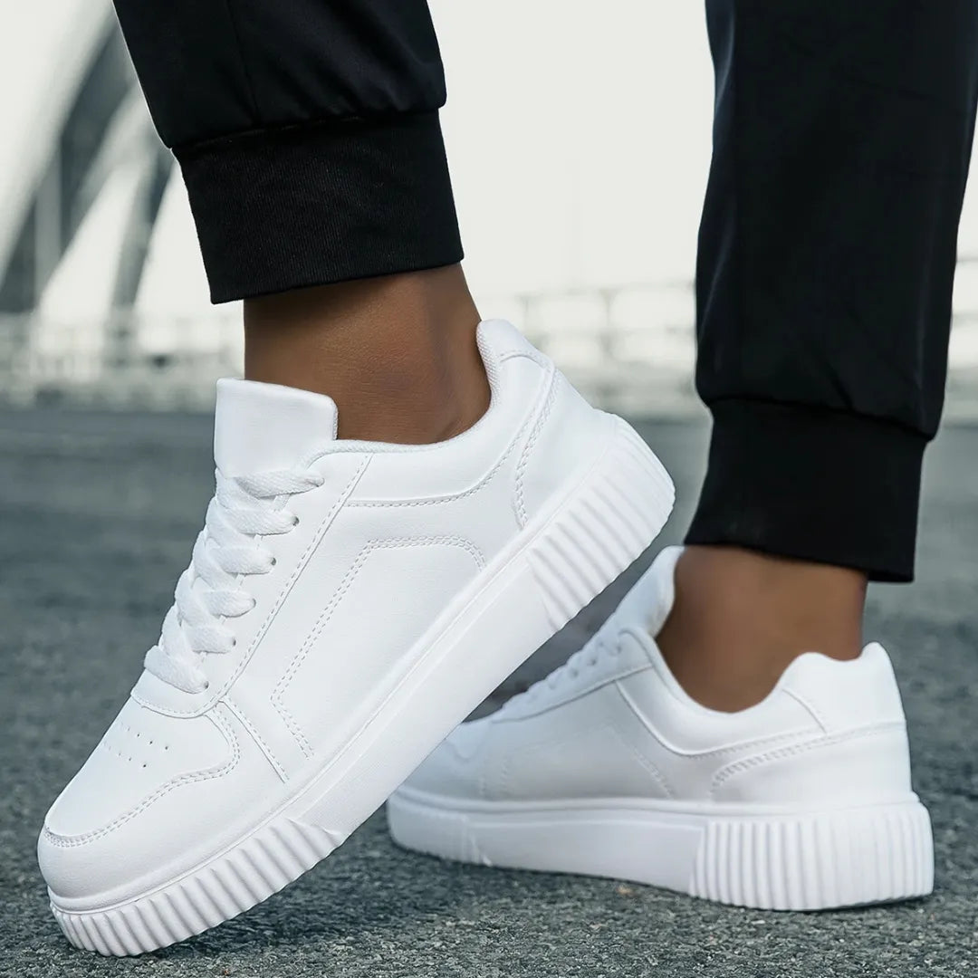 Mens Casual Sneakers Lightweight White Design - Product example