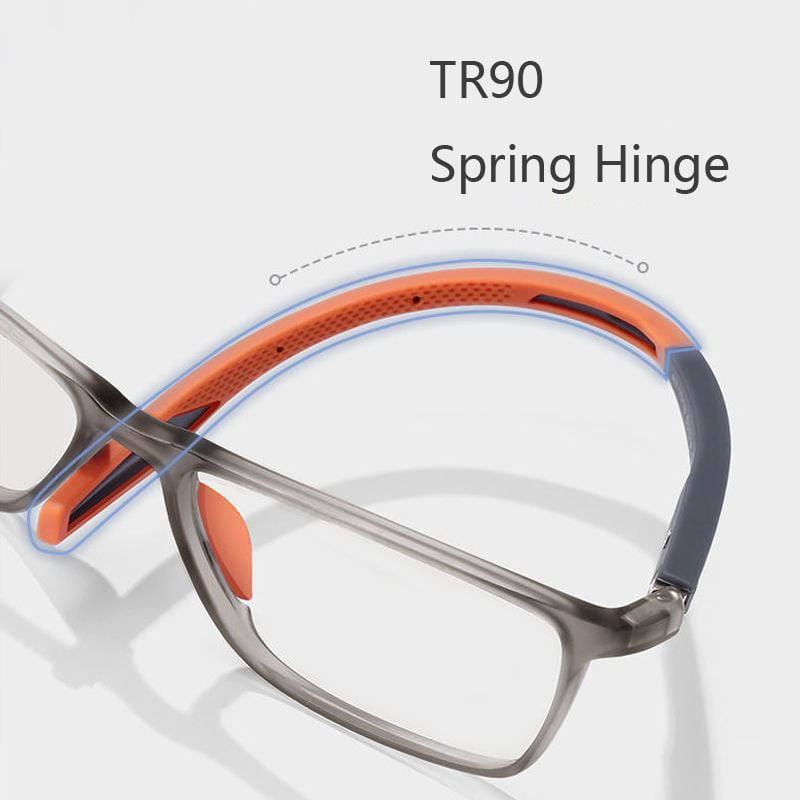Multifocal Reading Glasses Ultralight Polycarbonate Frame with Red Accents - Product example