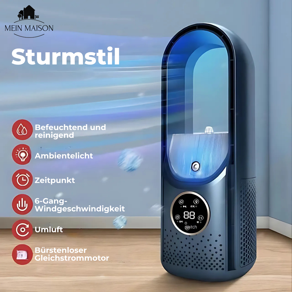 Smart Air Cooler  Bladeless Desktop Humidifier With Timer - Product detail 4