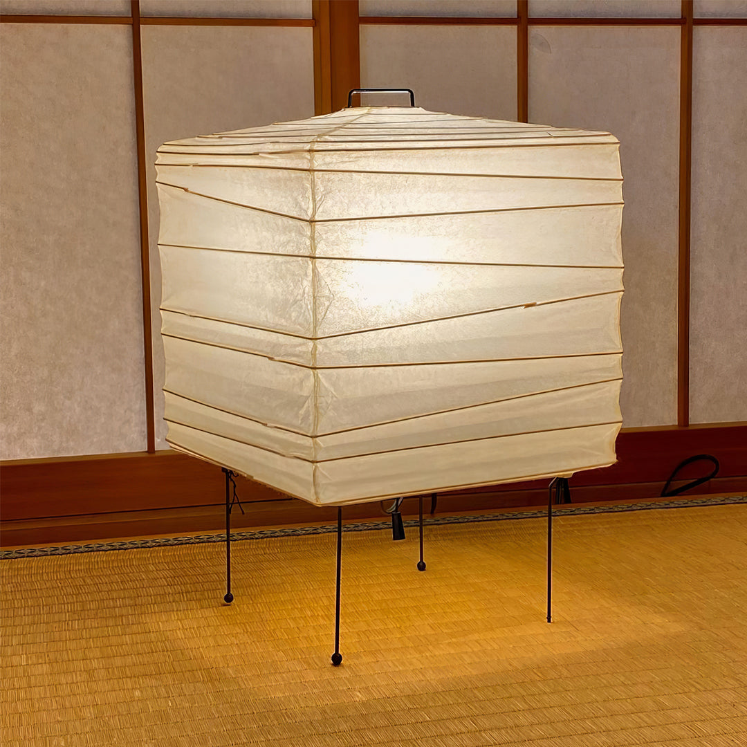 Japanese Table Lamp Washi Paper Geometric Design - Product detail 4