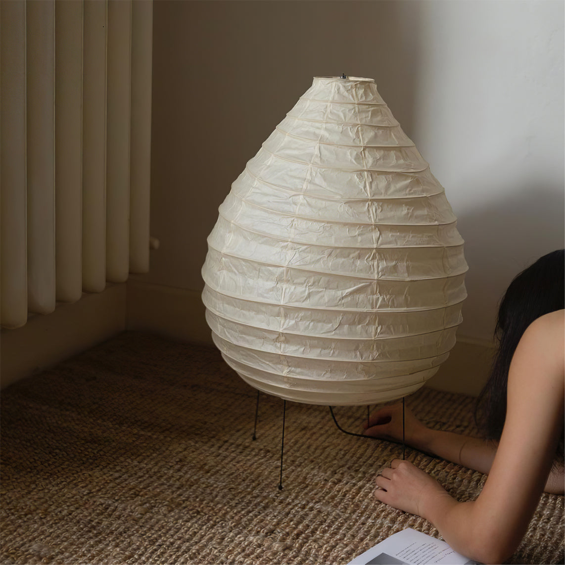 Japanese Paper Table Lamp Handcrafted Mulberry Design - Product detail 7