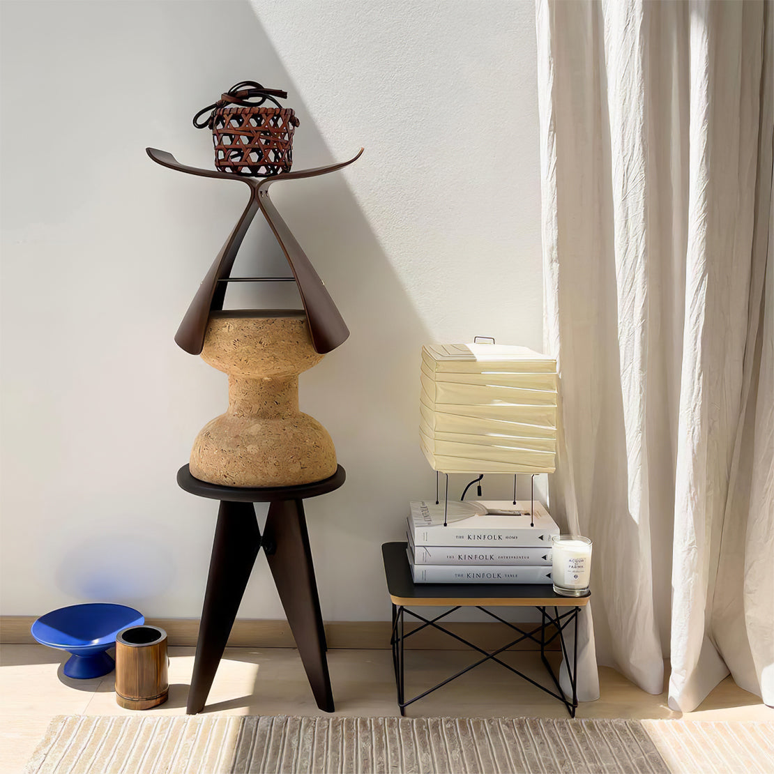 Japanese Table Lamp Washi Paper Geometric Design - Product detail 7