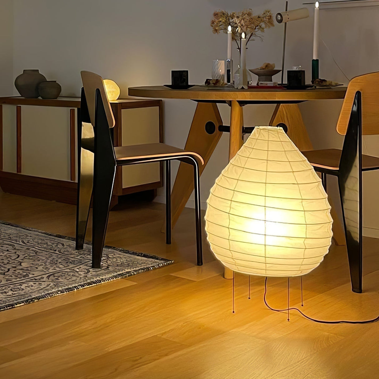 Japanese Paper Table Lamp Handcrafted Mulberry Design - Product detail 14