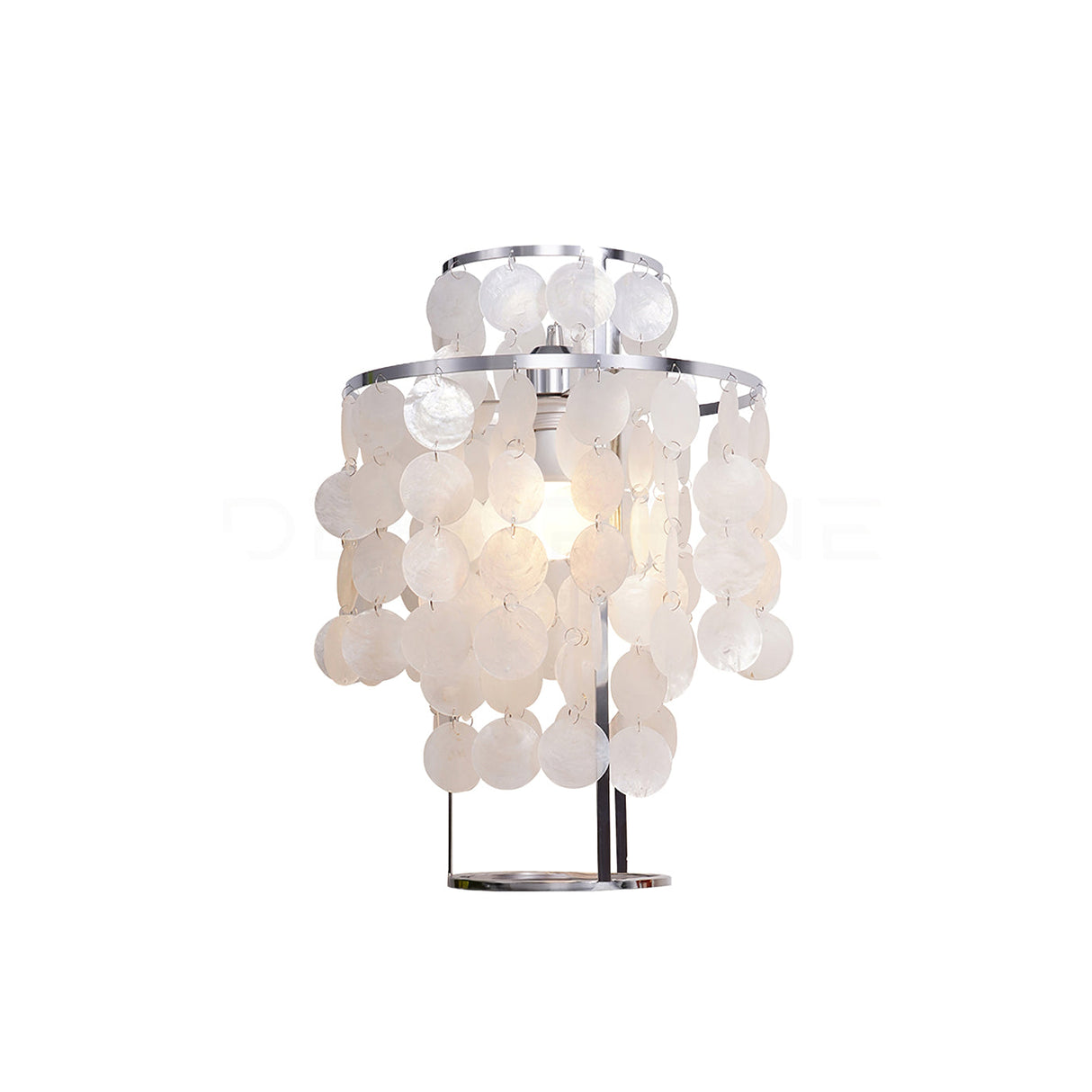 Seashell Table Lamp Mother of Pearl Cascading Design - Product detail 36