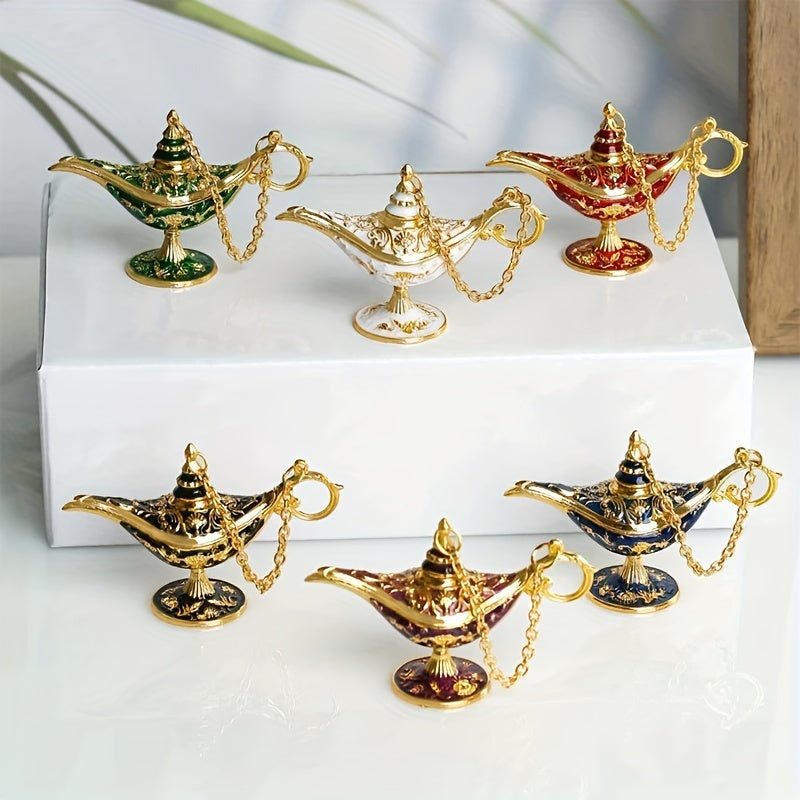 Moroccan Decorative Oil Lamp  Vintage Metal Filigree Design - Product detail 5