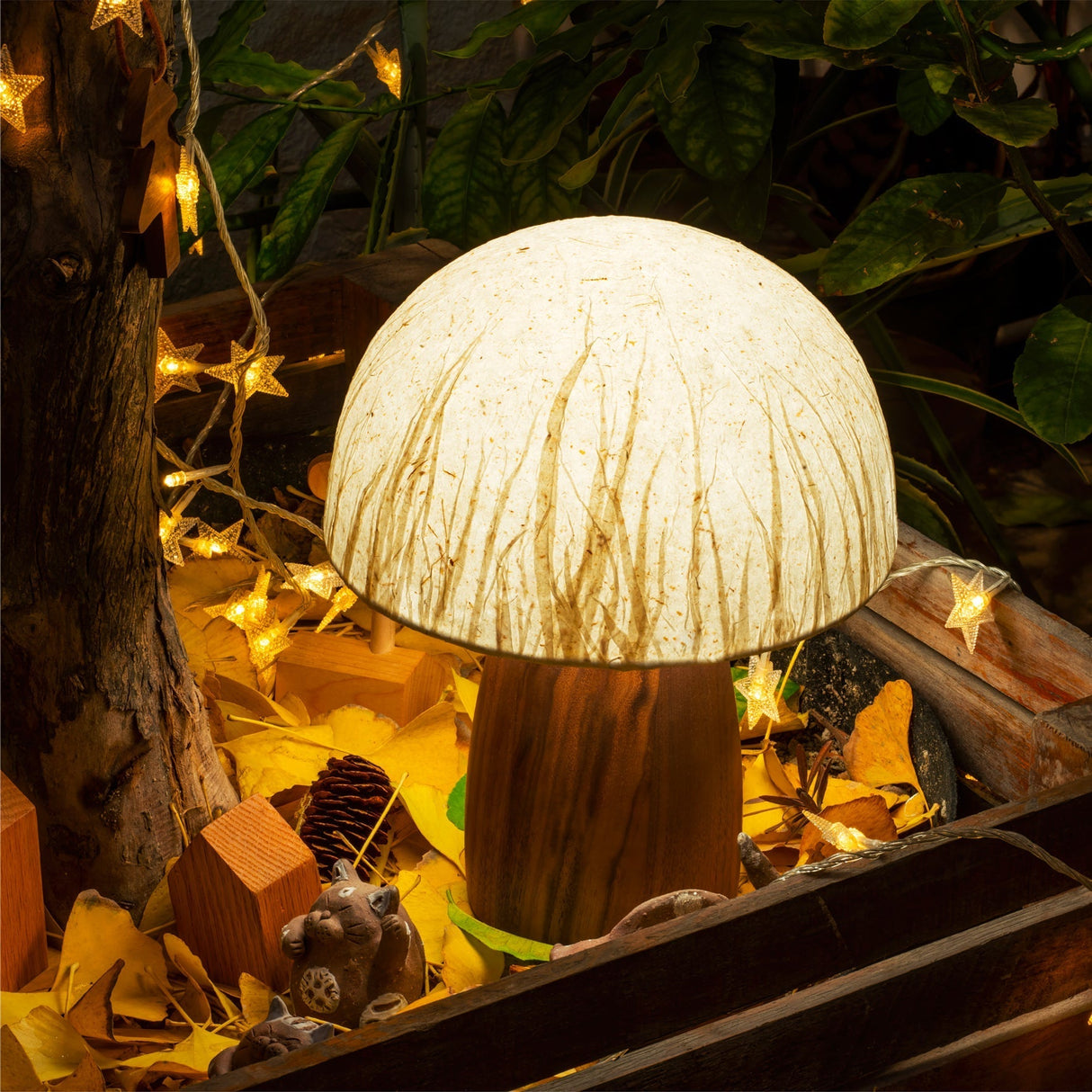 Minimalist Table Lamp Paper Shade Wood Base Design - Product detail 6