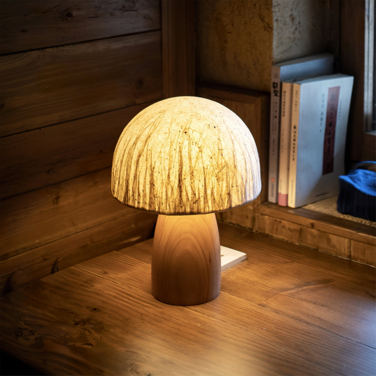 Minimalist Table Lamp Paper Shade Wood Base Design - Product detail 19