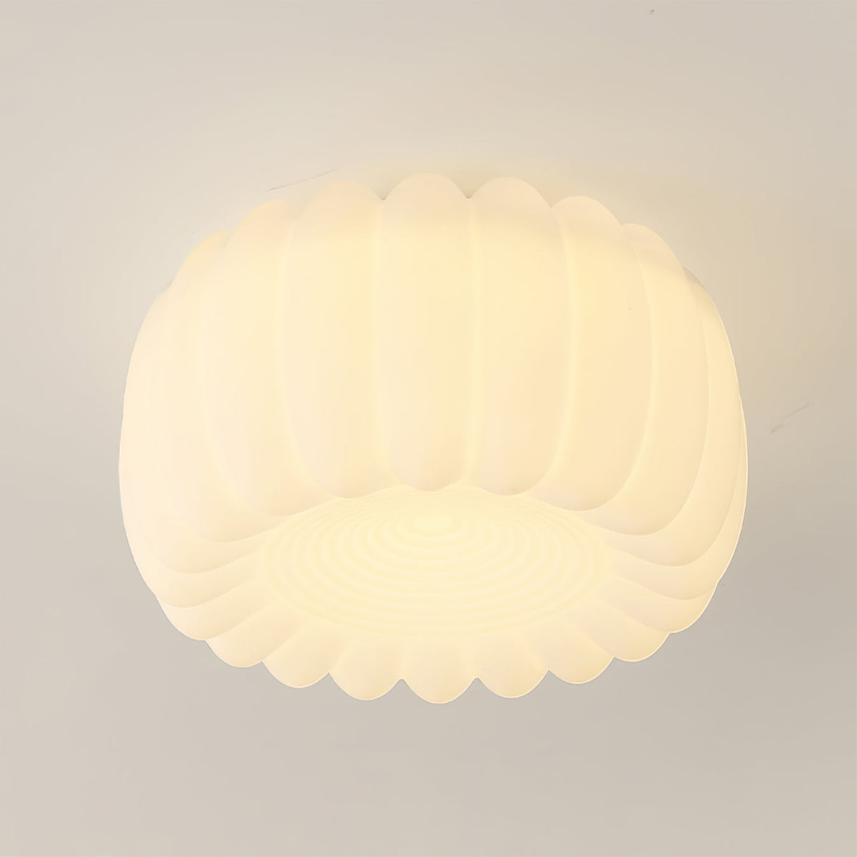 Modern Ceiling Light White Fluted Design - Detailed view
