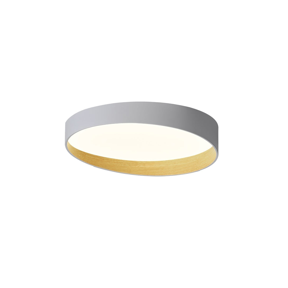 Modern LED Ceiling Light Grey Metal Wood Accent - Product detail 25