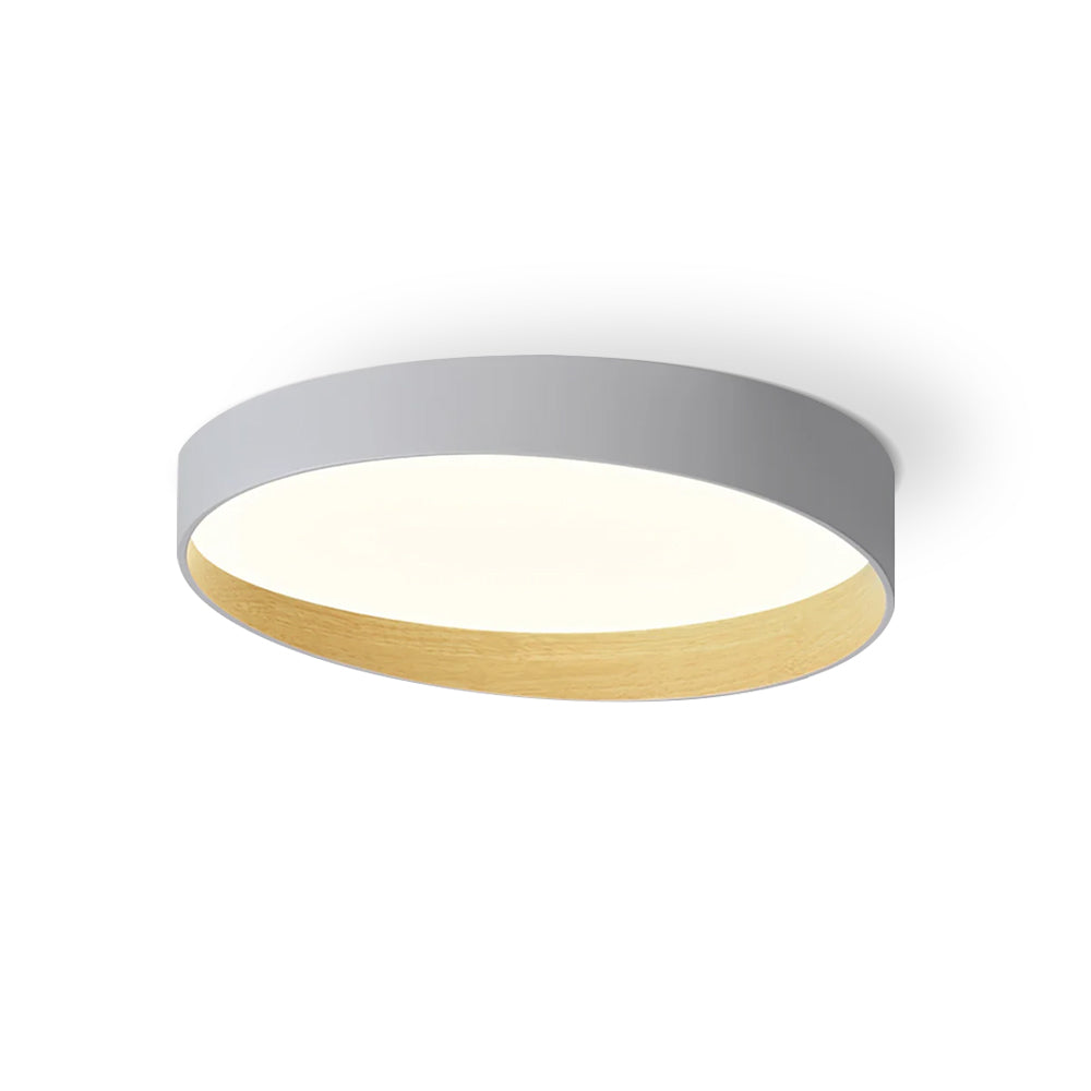 Modern LED Ceiling Light Grey Metal Wood Accent - Product detail 26
