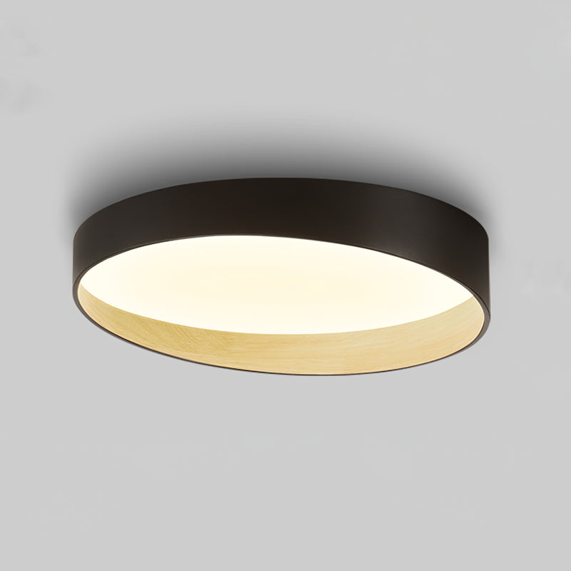 Modern LED Ceiling Light Grey Metal Wood Accent - Product detail 29