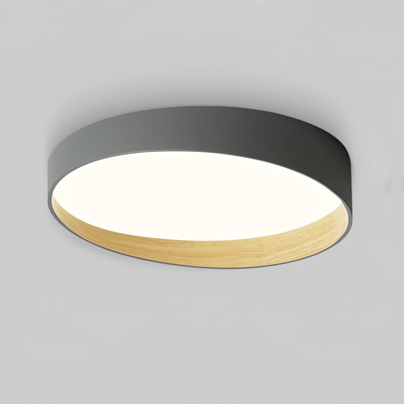 Modern LED Ceiling Light Grey Metal Wood Accent - Product detail 28