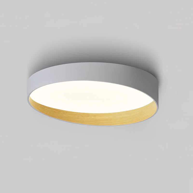 Modern LED Ceiling Light Grey Metal Wood Accent - Product detail 27