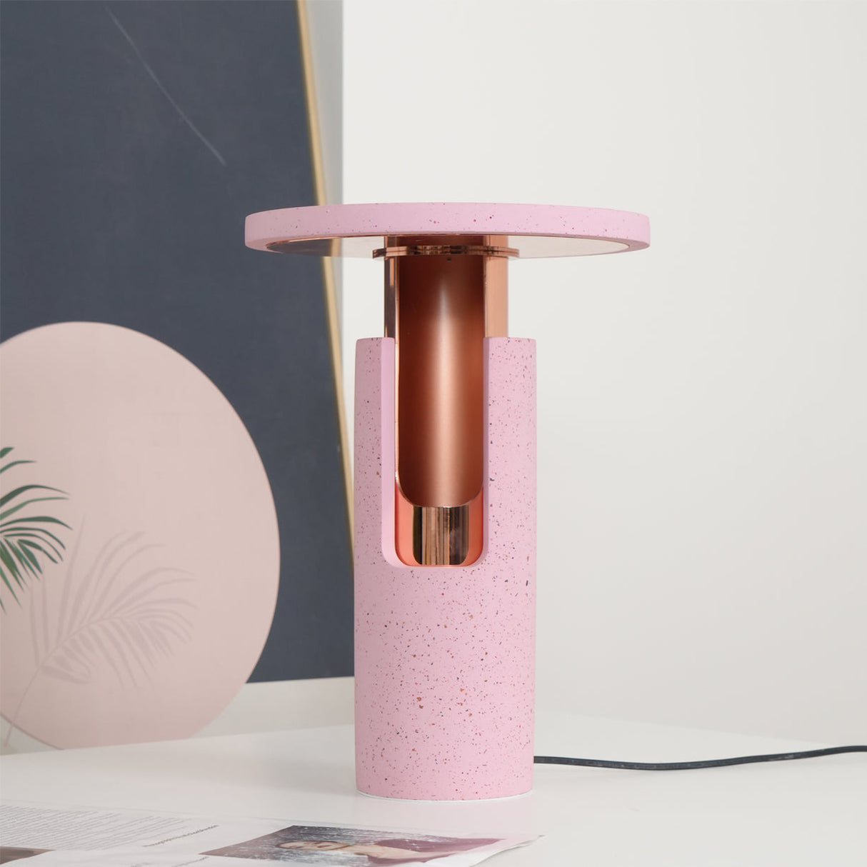 Modern Terrazzo Table Lamp Amber Glow Design - Product detail 5