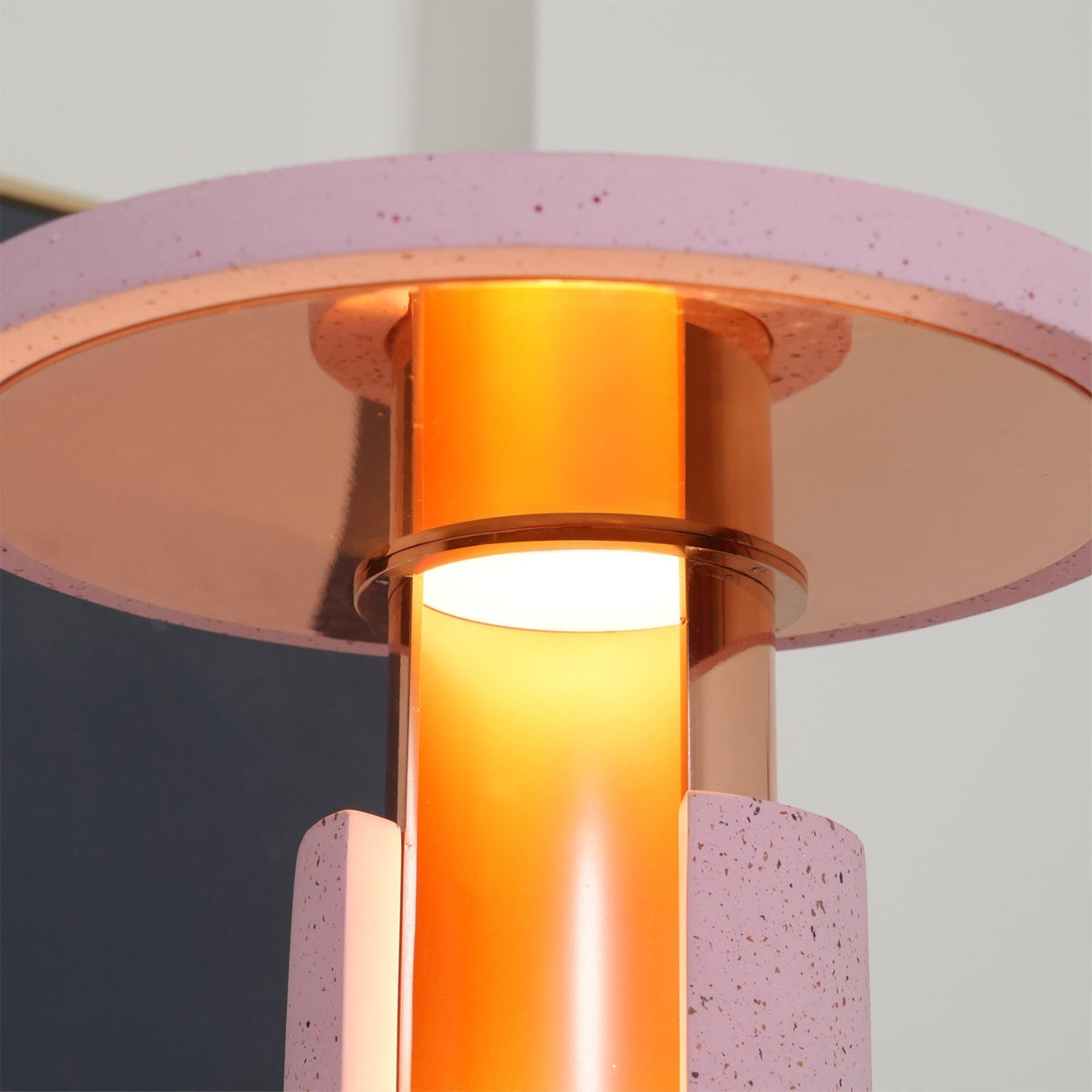 Modern Terrazzo Table Lamp Amber Glow Design - Product detail 10