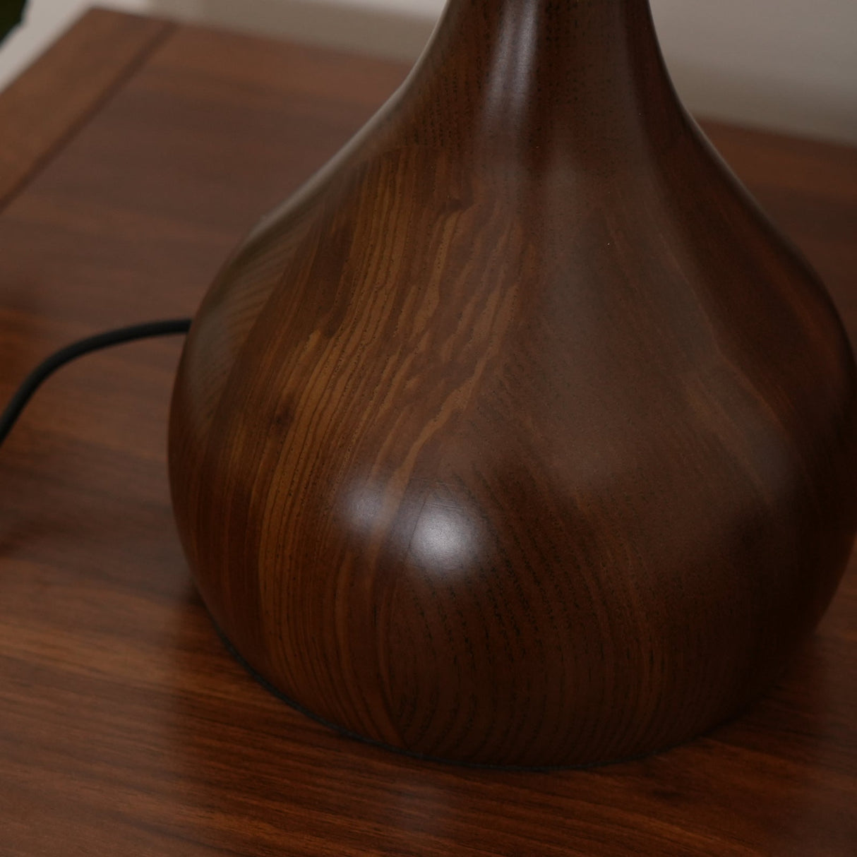 Modern LED Table Lamp Walnut Wood Base With Glass Shade - Product detail 7