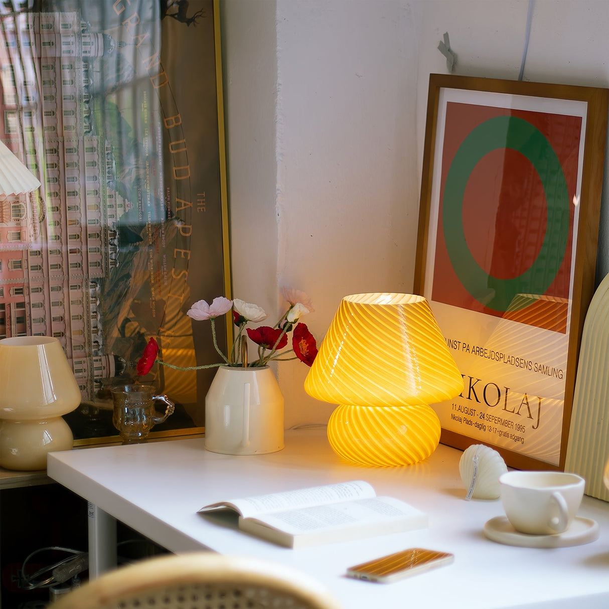 Glass Table Lamp Spiral Pattern Design - Product detail 21