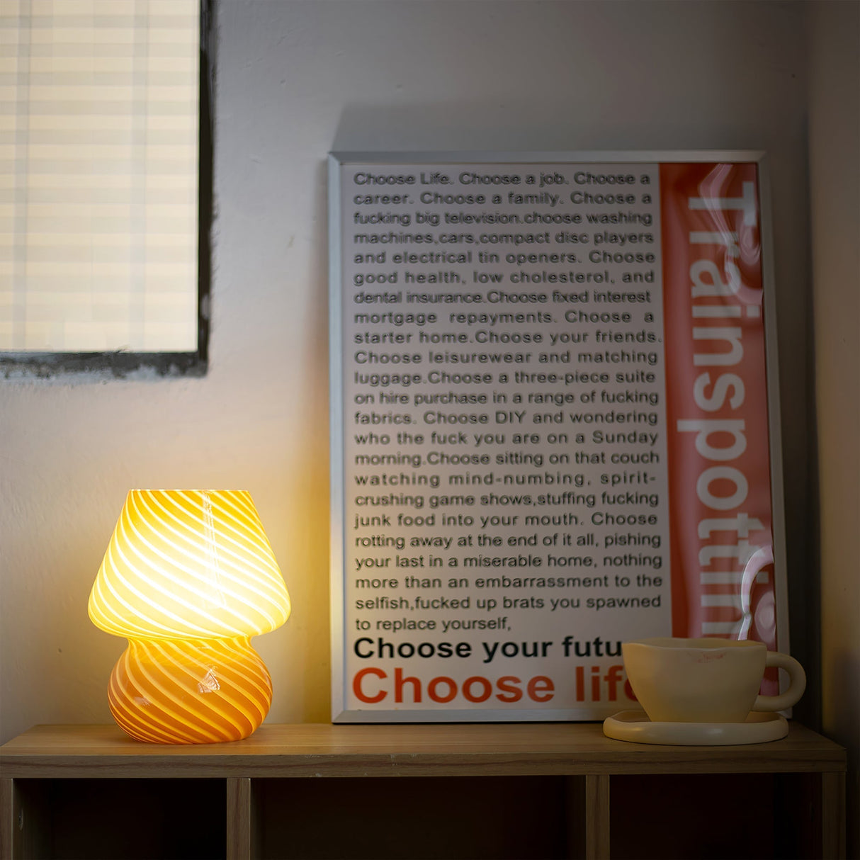 Glass Table Lamp Spiral Pattern Design - Product detail 7