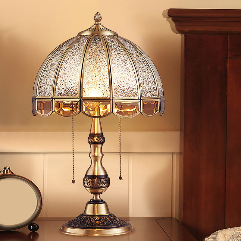 Victorian Table Lamp Textured Glass Dome Shade - Product detail 7